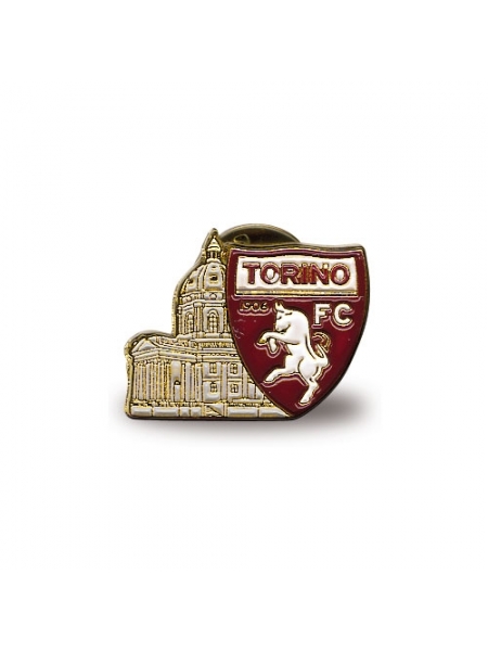 Distintivo dorato con Basilica di Superga e logo ufficiale TORINO FC